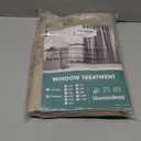 HOMEIDEAS Taupe Sheer Curtains 52 X 84 Inches Long 2 Panels Beige Embroidered Leaf Pattern Pocket Faux Linen Floral Semi Sheer Voile Window Curtains/Drapes for Bedroom Living Room