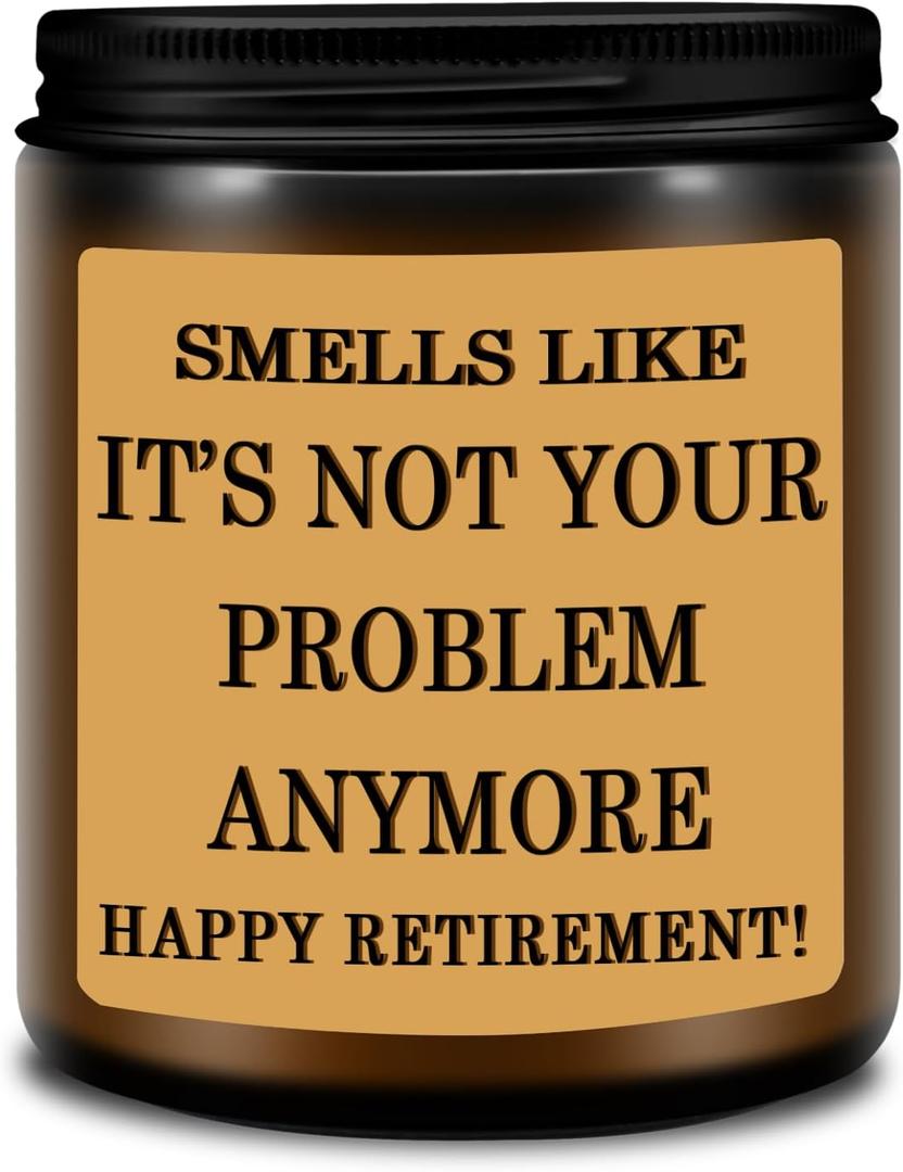Retirement Gift for Woman, Men, Funny 2025 Retirement Gifts Candle for Women, Men, Friends, Work Bestie, Coworkers, Teachers, Manager