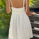 SISKIN Babydoll Dress Sundress A Line Summer Short Dresses Vacation Wear Boho Mini Dress Beach Attire for Women Apricot S