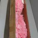 KTKDE 6ft Artificial Pink Christmas Tree, Xmas Tree with 1005 Branch Tips and Decorations(Pink Top Star, 2set 200 Tips Battery Boxes Powered) Metal Stand, Suitable for Home Office Store Bar