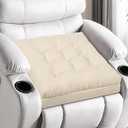 HAVARGO Recliner Cushions for Elderly, 20x20x5 Inch Thick Chair Cushion Patent Design Soft Tufted Dual Layer Booster Seat Cushions for Seniors Recliner Risers Beige 1P