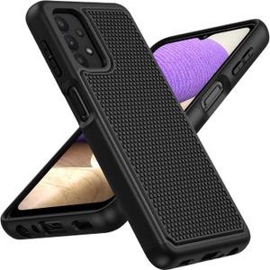 JXVM for Galaxy A32-5G Phone Case: Samsung A32 5G Military Grade Drop Protection, 14ft Drop Tested, Anti-Slip Matte Textured, TPU+PC Dual Layer Shockproof Cover 6.5inch (Black)