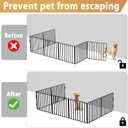 ForoGore 4 Pack Fence to Wall Anchor Compatible with FXW Dog Playpen, Dog Playpen Accessories for Yard, Fireplace, Doorways Indoor/Outdoor(Black)