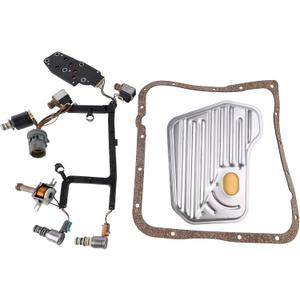 4L60E 4L65E Transmission Master Solenoid Kit with Harness Compatible with GM 4L60E and 4L65E Automatic Transmission 1993-2005, 1995-2005 Chevy Astro