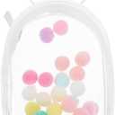 Vaguelly Clear PVC Mini Doll Carrying Case with Keychain Portable Transparent Storage Bag for Doll Display Lightweight and High Transparency Design for Easy Viewing and