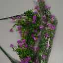UXORSN 3 Pack Artificial Hanging Flowers for Outdoors 30 Inch Purple Fake Orchid Flower UV Resistant Faux Outdoor Hanging Plants Greenery for Window Planter Patio Yard Garden Decor
