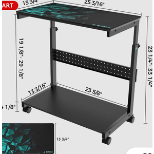 EUREKA ERGONOMIC Height Adjustable Computer Tower Stand 2-Tier ATX-Case CPU
