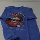 WDIRARA Men's Y2k Lip Graphic Print Tees Vintage Hipster Hip Hop Crew Neck T-Shirt Streetwear Top (X-Large, California Blue)