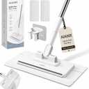 Hands-Free Multi-Purpose Flat Mop Lazy Cleaning & Face Towel Compatible 39in Long Handle Dust with Locking Head for Wall Bathroom Toilet Corners Multi-Surface