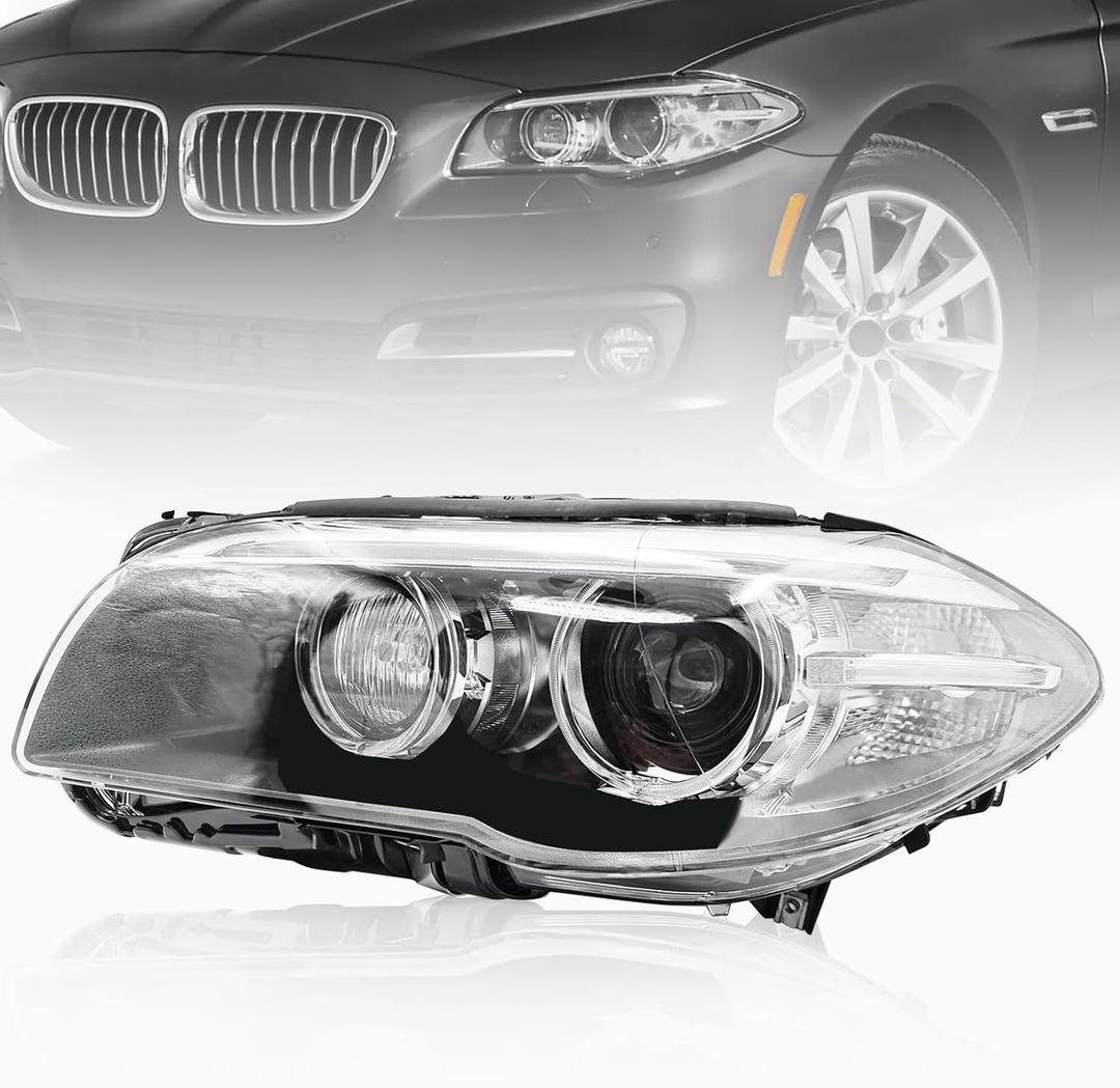 63117343905 Left HID Xenon Headlight Adaptive AFS Compatible with BMW 535i 528i 550i M550 M5 F10 2014-2016 (LH) Need Faultless or New Programmed Original TMS Module (US version)