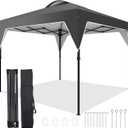 Pop Up Canopy, 10x10 FT Instant Outdoor Canopy Tent with Carrying Bag, 3 Adjustable Heights - Portable for Event, Parties, Camping and More Outdoor Activities (Black)