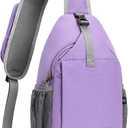 SKYSPER Sling Bag RFID Cross Body Bag Recycled Crossbody Backpack Travel Daypack (Purple)