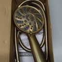 SR SUN RISE Filtered Shower Head with Handheld High Pressure 9 Spray Mode Showerhead Detachable Shower Head Water Softener Filters Beads for Hard Water Remove Chlorine 4 Filters Brushed Gold