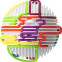 Sensory Activity Board Upgraded- 3D Sensory Activity Ball,Stress Relief Toy,Silicone Fidget Toy for Stress Relief,Anxiety,Autism,ADHD,Kids 3+ & Adults,with Travel Storage Bag & 16 Strings(Matte White)