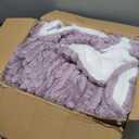 Bedsure Sherpa Blanket King Size for Bed - Super Soft, Cozy Fleece Thick Warm Blanket for Winter, GentleSoft Home Room Decor, Purple, 108x90 Inches