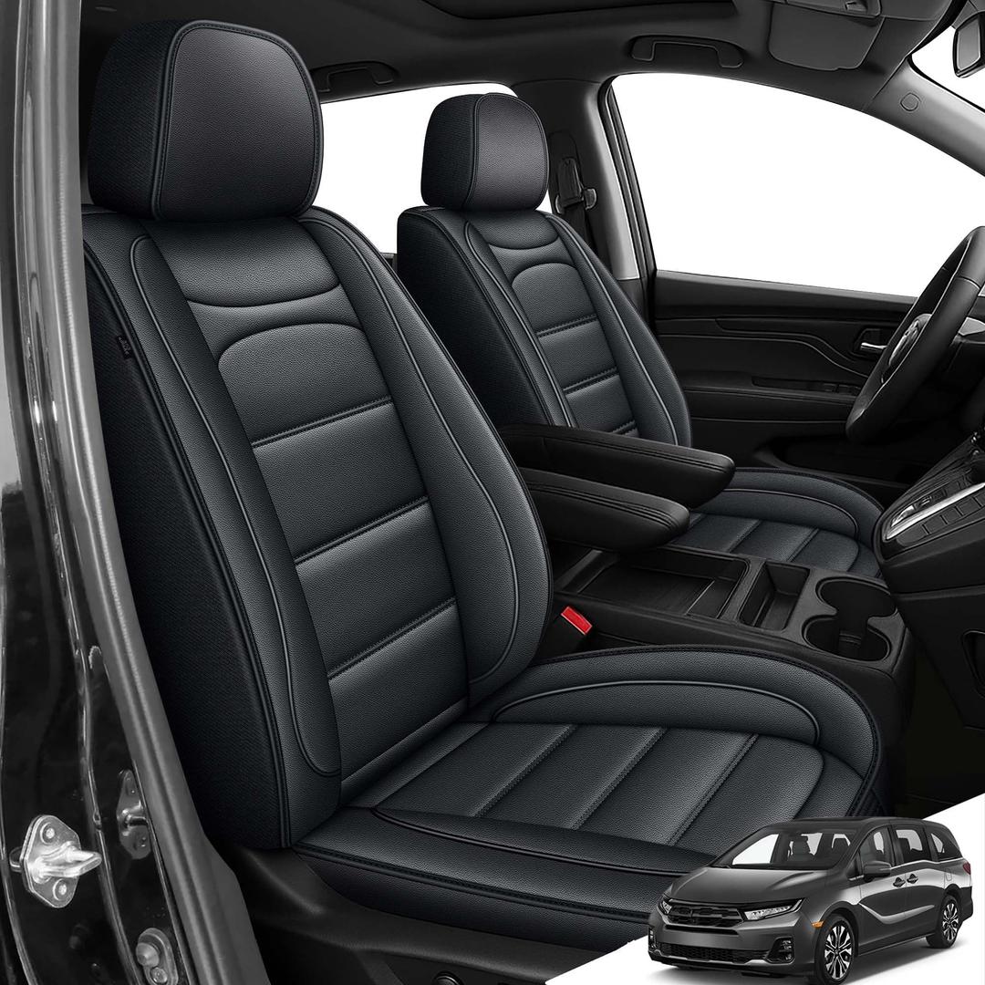 DISUTOGO for Honda Odyssey Seat Covers Custom 8-Seat 2011-2017 Black