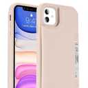 iCoverCase Compatible with iPhone 11 Case with Card Holder, Wallet Phone Case for Women Men RFID Blocking PU Leather Protective Case 6.1 Inch (Beige)