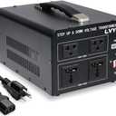 LVYUAN 3000 Watt Voltage Converter Transformer Heavy Duty Step Up/Down AC 110V/120V/220V/240V Power Converter with 2 US Outlets, 2 Universal Outlets, Resettable Circuit Breaker Protection