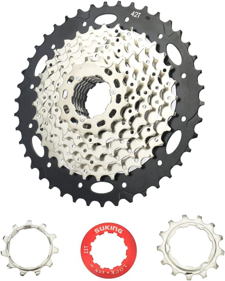 CYSKY 8 Speed Cassette 11-25T/11-28T/11-32T/11-36T/11-40T/11-42T Compatible with Shimano/Sunrace/Sram Bike Freewheel, Fit for Mountain Bike, Road Bike, MTB, BMX