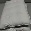 Three Geese Luxury Flat Thin Goose Feather Down Pillows Standard Size, 3" Height, 100% Cotton Cover, Medium Firm Hotel Collection Ultra Slim Thin Bed Pillows, Machine Washable, 18 x 26 Inches (Solid White)