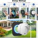 Window Cameras for Home Security: Indoor Camera for Outdoor Monitoring with 2K Full Color Night Vision Motion Human Vehicle Detection Easy Installation (2.4Ghz-2pcs)