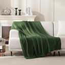 JOOJA Emerald Green Throw Blanket, Soft Fluffy Fuzzy Knit Blanket for Couch Bed Sofa, Cozy Plush Warm Blanket for Bedroom Living Room, Spring Home Decor, 50x60 Inches