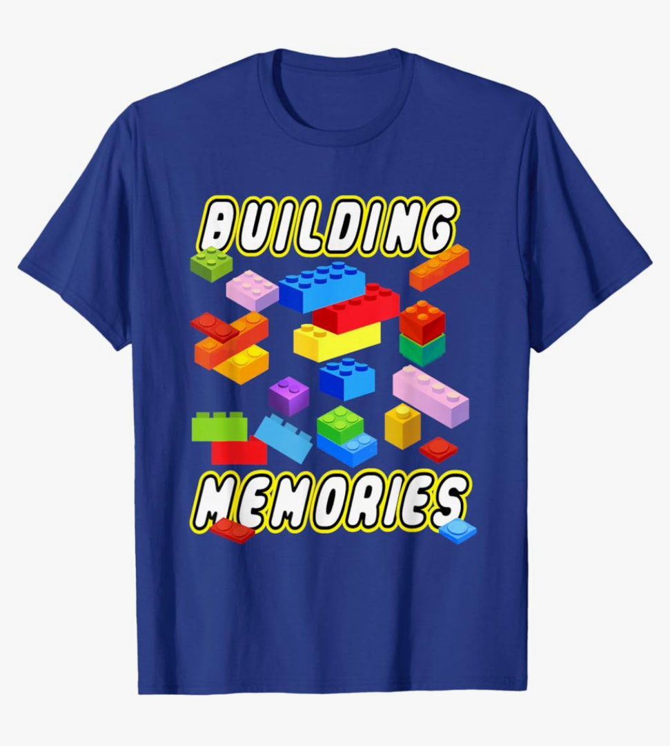 Building Memories Building Bricks Blocks Family Matching T-Shirt, Medium