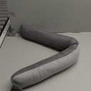 MAGZO Door Draft Stopper, 36 Inch Under Door Draft Blocker Noise Stopper, Weighted Wind Blocker Draft Guard for Bottom of Door, Gray (36in x 4in)