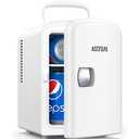 AstroAI Mini Fridge, 4 Liter/6 Can AC/DC Portable Thermoelectric Cooler Refrigerators for Skincare, Beverage, Home, Office and Car, ETL Listed (White)
