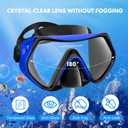 Snorkeling Gear for Adults, Snorkel Set Scuba Diving mask Dry-Top, Adult Swimming Goggles with Nose Cover, HD Tempered Glass Panoramic Anti-Leak Anti-Fog