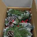 Christmas Garland with Lights 9 FT Artificial Christmas Garland 250 Pieces of Green Rattan Christmas Garland Holiday Artificial Decor for Stairs Wall Door Indoor Outdoor Garland