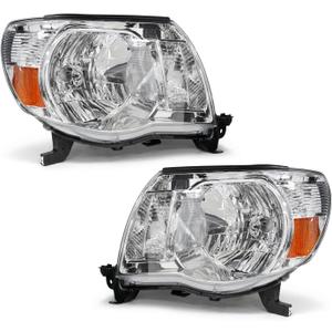 for 2005 Toyota Tacoma Headlights Assembly for 2005 2006 2007 2008 2009 2010 2011 Toyota Tacoma Pickup OE Style Pickup Truck Replacement 2005-2011 Headlights Assembly Pair Chrome Housing