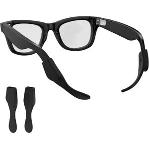 RCstyle HiBloks Glasses Ear Cushion for Ray-Ban Meta Wayfarer/Skyler/Headliner Smart Glasses, Eye Glasses Ear Grippers, Silicone Eyeglasses Temple Tips Sleeve for Ray Ban Meta Smart Sunglasses