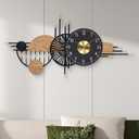 Elegant Housewarming Gift: 39x19 Inches Modern Large Wall Clocks for Living Room Decor, Silent Non-Ticking Battery Operated Decorative Analog Clock for Bedroom, Office, Kitchen, Entryway