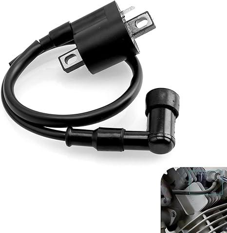 Motorcycle Ignition Coil, Spark Plug Wire Ignitor Line Kit, Universal for CG 125cc 150cc 200cc 250cc Vertical Engine ATV Sand Rail Dirt Bike Go Kart (Black)