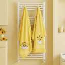 2 Pcs Sunflower Hand Towels for Bathroom Yellow Floral Decorative Bathroom Towels Embroidered 100% Cotton Spring Summer Bath Towel 13.4x29 Inch for Home Kitchen Dcor (Yellow, Sunflower)