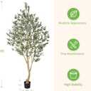 Realead Tall Faux Olive Tree 9ft - Realistic Large Silk Olive Tree Artificial Indoors - Fake Olive Trees with Branches and Fruits - Artificial Olive Trees for Home Office Decor Indoor
