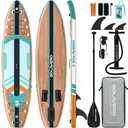 SOLAVERO 11'6" Inflatable Stand Up Paddle Board Supports 550 lbs - Extra Wide Stable Design with Non-Slip EVA Deck, SUP with Premium Accessories for Adults & Youth