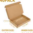 PHAREGE 7x5x1 Inch Shipping Boxes 40 Pack Brown, Tab Lock Tuck Top Mailer Boxes for Packaging Small Business, Cardboard Gift Boxes for Wrapping Mailing Present