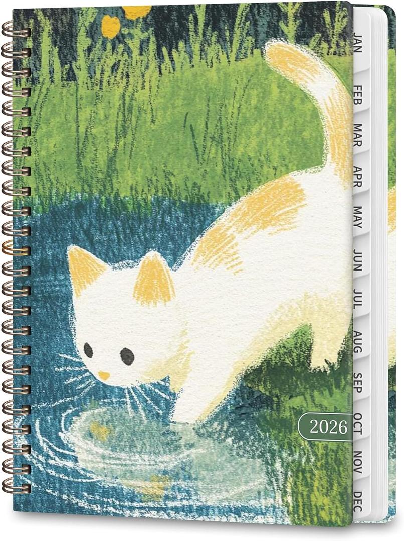 2026 Planner, Weekly and Monthly Calendar Agenda Planner, Jan 2026 - Dec 2026, Academic Planning Book, Desk Accessories and School Supplies for Women & Men - A5 (6.3" x 8.5") (cat)