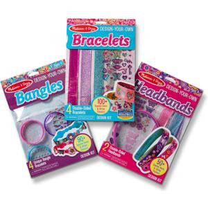 Melissa & Doug Design-Your-Own Jewelry-Making Kits - Bangles, Headbands, and Bracelets