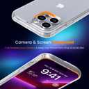 2 x DEERLAMN Clear Case for iPhone 14 Pro 6.1-Inch, [Not Yellowing] [Anti-Scratch] 8ft Multi-Drop Protection Slim Clear Phone Case with Shockproof Bumper, Clear