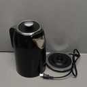 PUKOMC Electric Kettle, 1.7L Stainless Steel Tea Kettle with Temperature Gauge, 1500W Water Boiler with LED Light, BPA-Free, Auto Shut-Off and Boil-Dry Protection (Black)