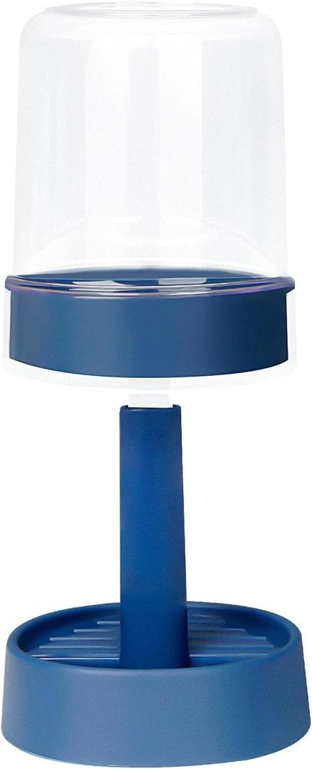 Toothbrush Holder for Bathroom, Height Adjustable Toothbrush Holder Stand with Tooth Brush Cup, Compatible with Conventional, Electric Toothbrushes, Toothpaste Storage Holder (Blue)