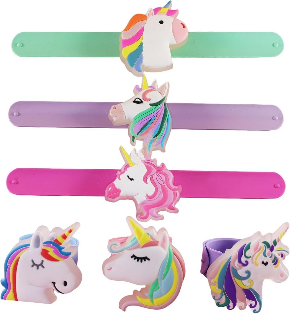 Unicorn Birthday Decorations, Sticky Rolls Braclet for Kids 6-8 8-12, Unicorn Party Favors Light Up Bracelets for Girls Party Supplies