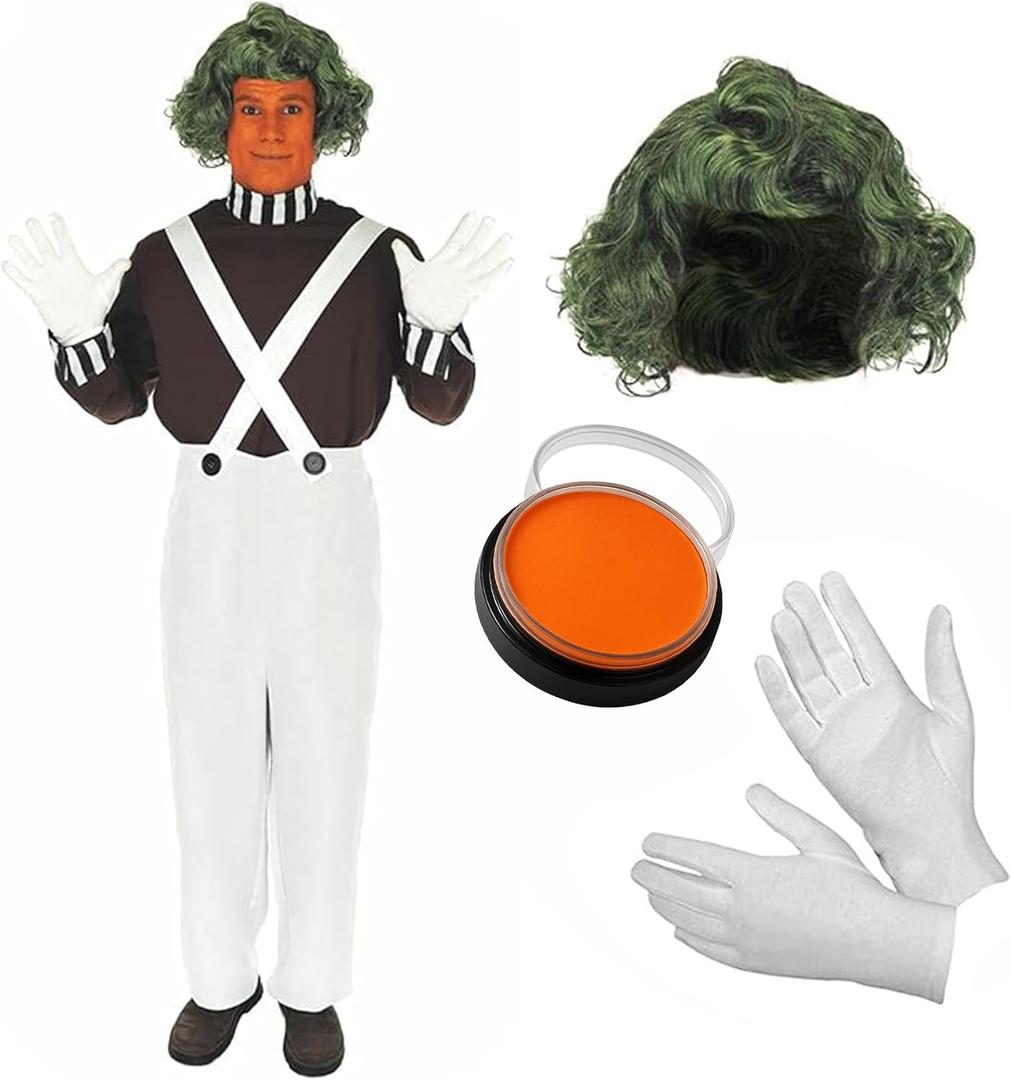 Fun Shack Chocolate Factory Worker Costume Adults, Chocolate Factory Costume, Halloween Costumes Men, Funny Adult Costumes (Medium)