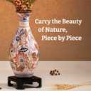 PieceRelax 3D Puzzle Vase for Adults to Flower Arrangement and Home Decoration Made By 160 Curved Plastic Puzzle Pieces - Autumn Abundance, for Mom [S1042]