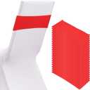 PATIKIL Premium Spandex Chair Sashes Bows, 25 Pcs Elastic Stretch Chair Cover Band Ties with Slider Buckle for Birthday Party Banquet Wedding Decoration, Bright Red