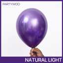 PartyWoo Metallic Purple Balloons 140pcs Different Sizes of 18 12 10 5 Inch Chrome Purple Balloon Arch Kit Garland for Graduation Wedding Baby Shower Princess Birthday Party Decorations Purple-G105