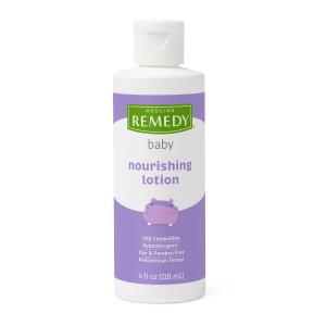 Medline Remedy Baby Nourishing Lotion, Gentle Powder Scent, Hypoallergenic Moisturizer for Delicate Skin, 4 oz., Pack of 60